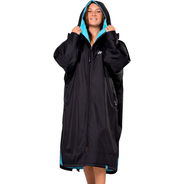 2024 Dryrobe Advance Cambio De Manga Larga Robe V3 DR104 - Black / Blue